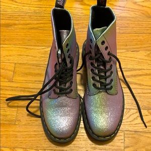 Size 9 pastel rainbow doc marten boots